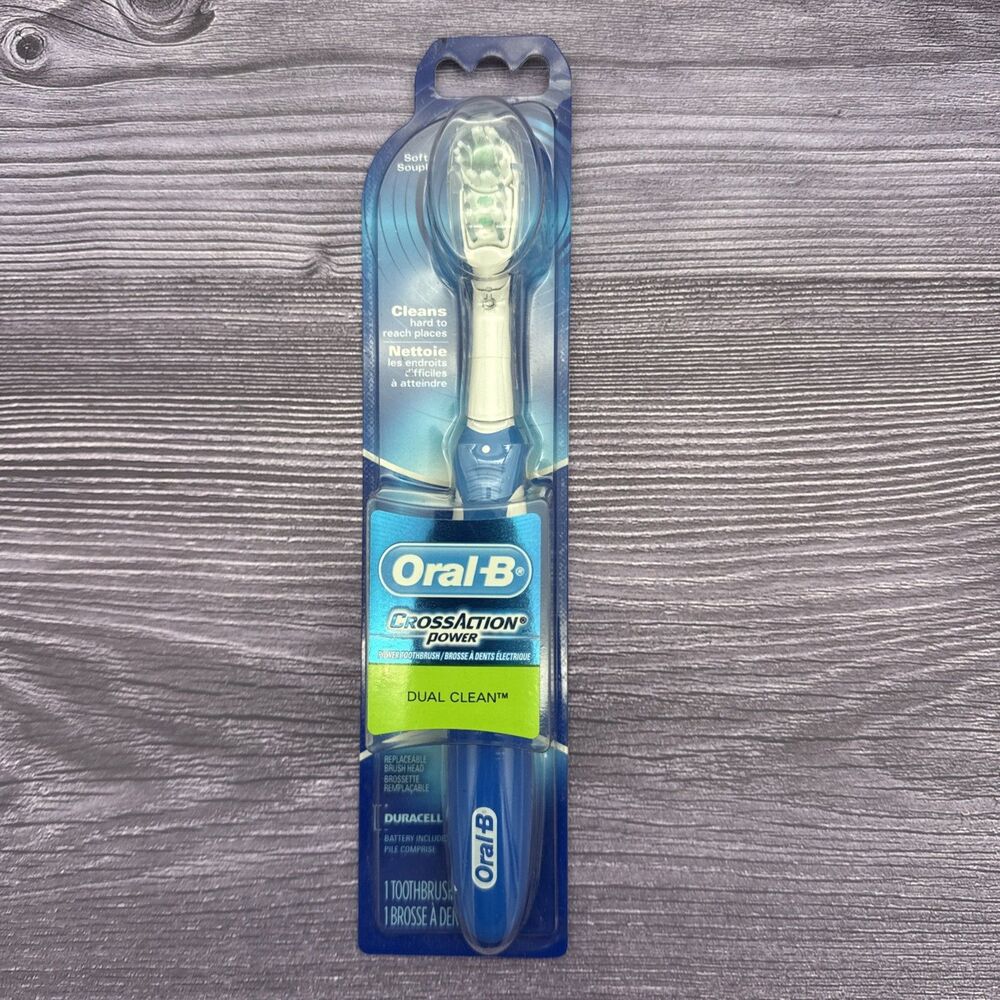 Oral B Toothbrush Cross Action Power Dual Clean Battery SOFT *READ DESCRIPTION*